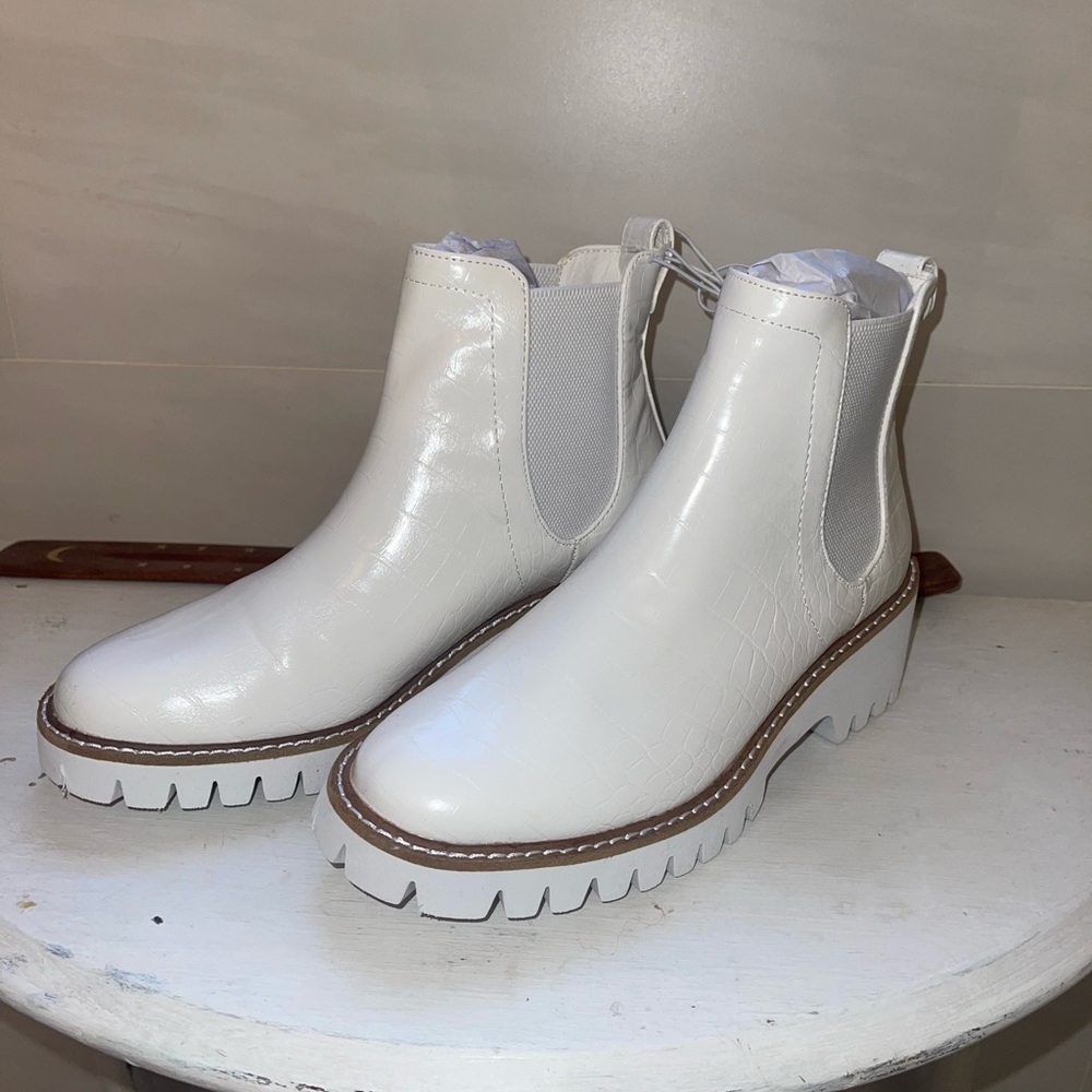 Altar’d State White Chelsea Boots